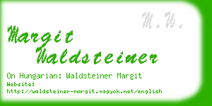 margit waldsteiner business card